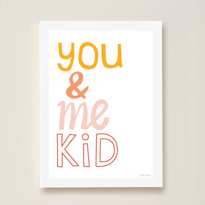 Hibou Design You & Me Kid Art Print - White