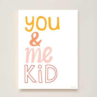 Hibou Design You & Me Kid Art Print - White