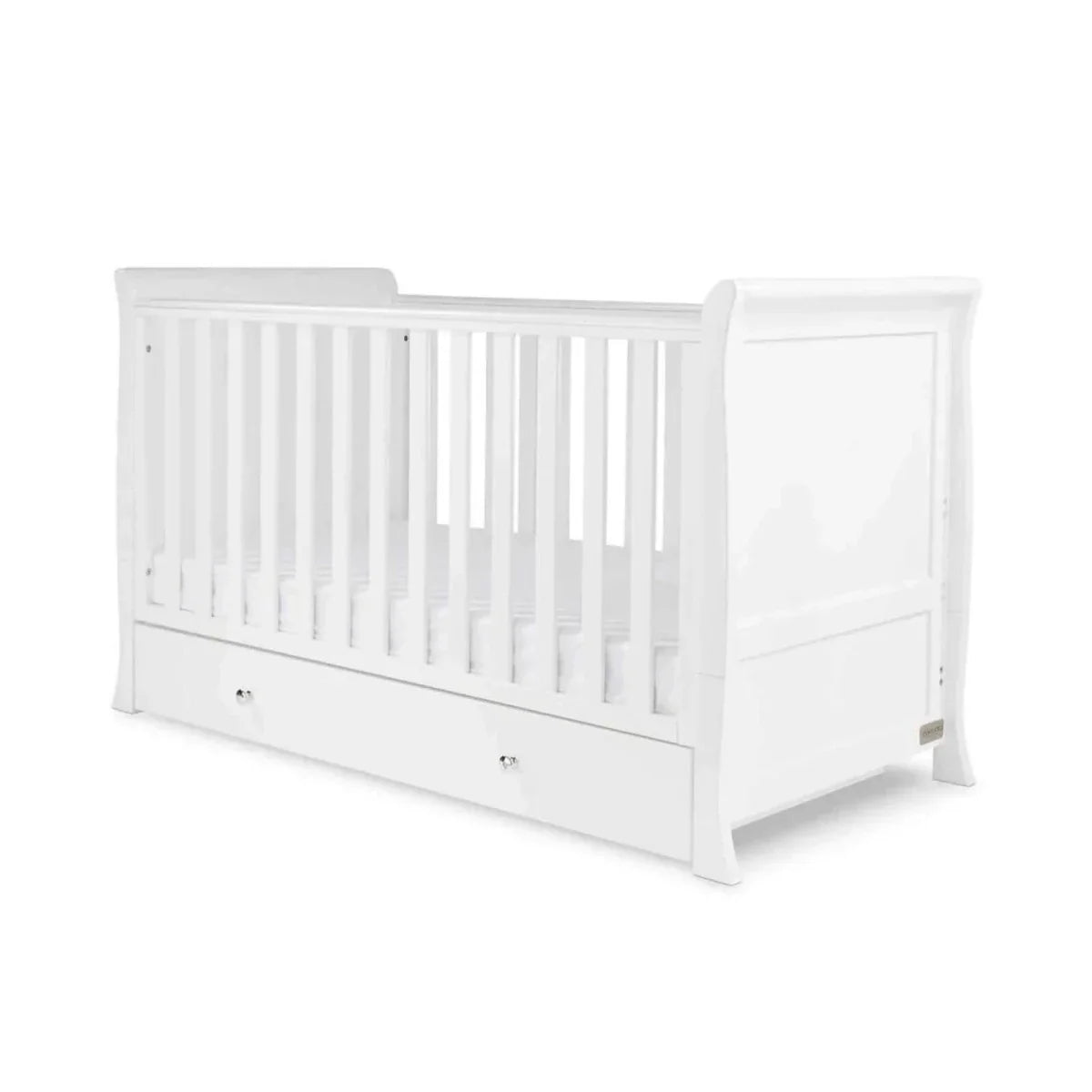 Ickle Bubba Snowdon Classic 3 Piece Furniture Set White - Fibre Mattress
