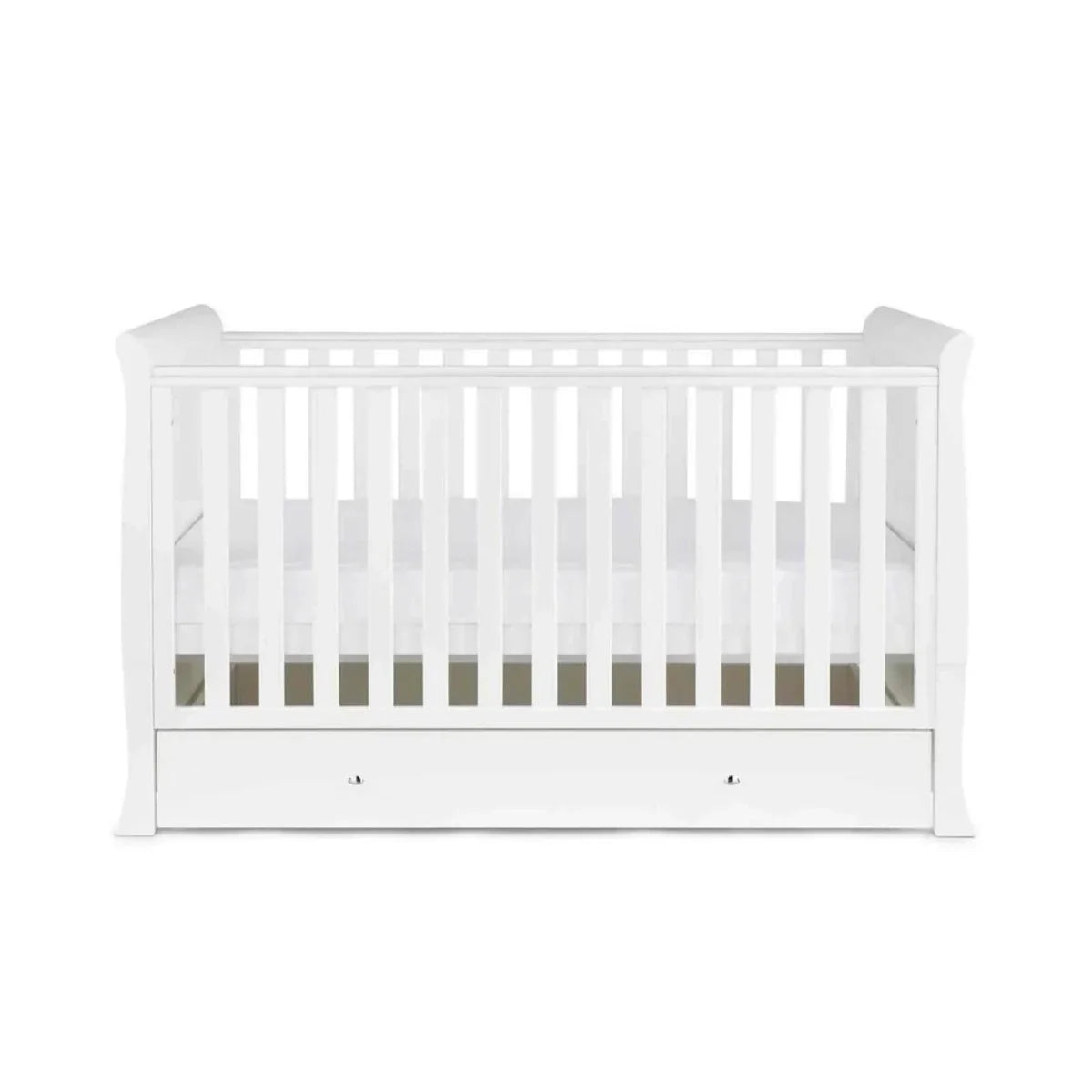 Ickle Bubba Snowdon Classic 3 Piece Furniture Set White - Fibre Mattress