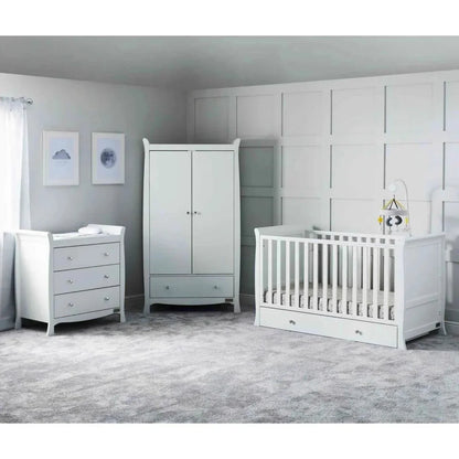Ickle Bubba Snowdon Classic 3 Piece Furniture Set White - Premium Pocket Sprung Mattress