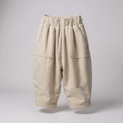 Fleece-Lined Corduroy Baby Trousers