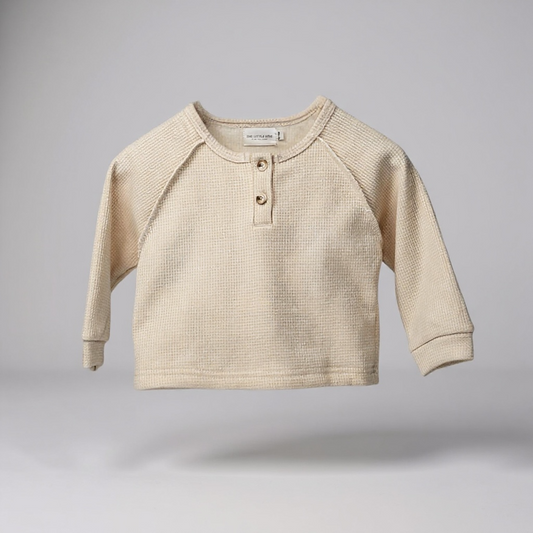 Beige Thick Long Sleeve Top