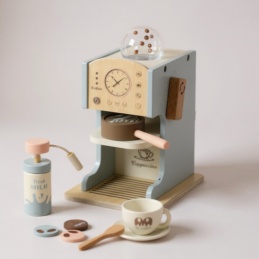 Wooden Toy Coffee Maker Set