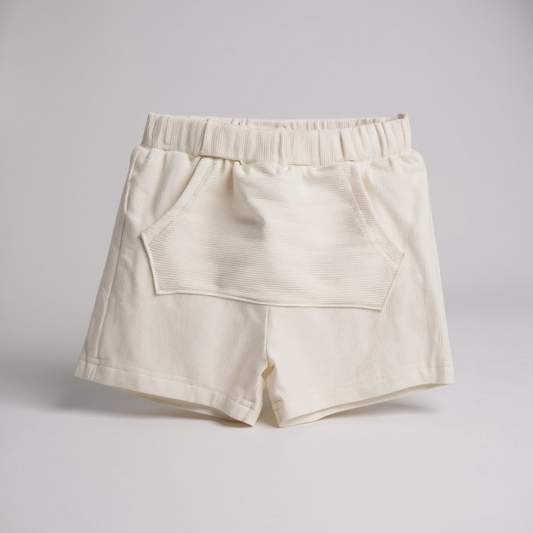 Lightweight Ribbed Cotton Pocket Shorts