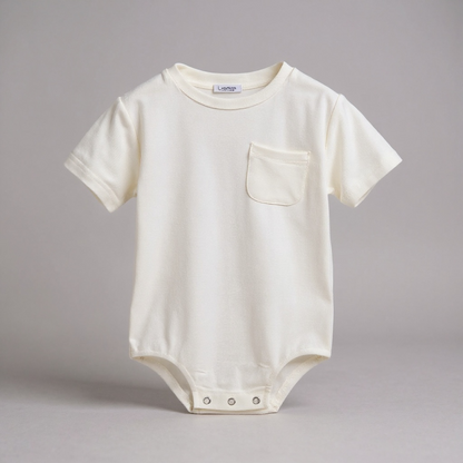 Lightweight Ribbed Pocket Baby Romper