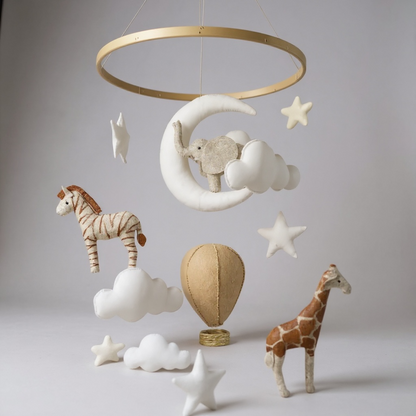 Under the Safari Moon Cot Mobile