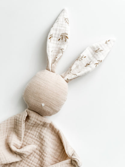Baby Comforter - Oat / Small Leaves