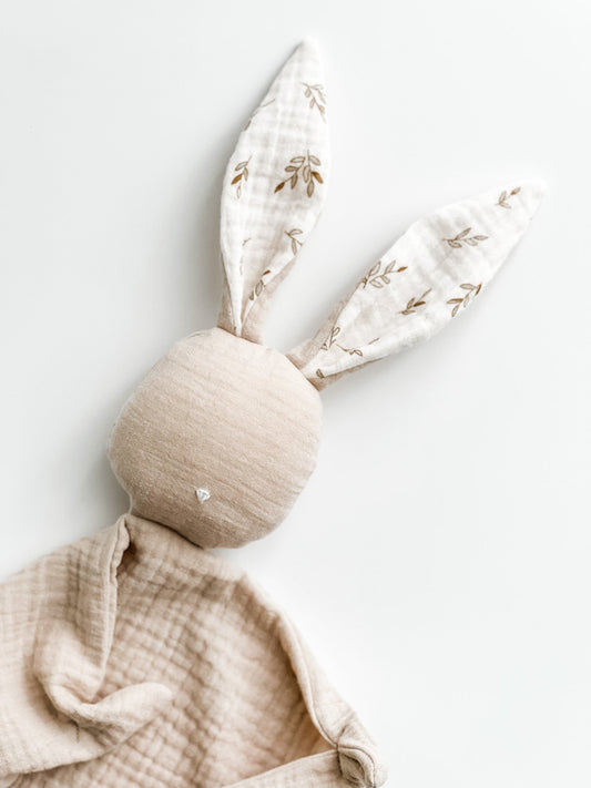 Baby Comforter - Oat / Small Leaves