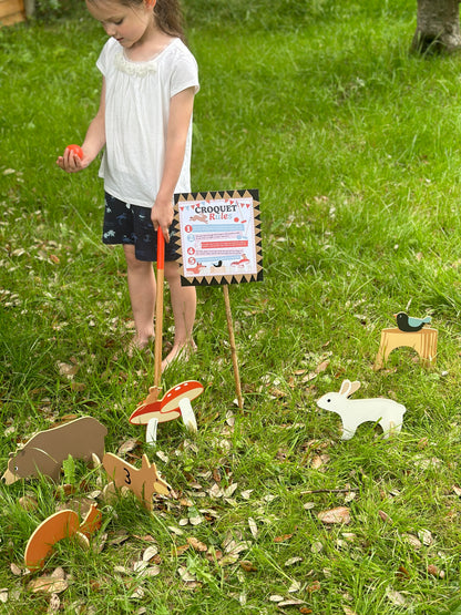 Ensemble de croquet d'intérieur Woodland