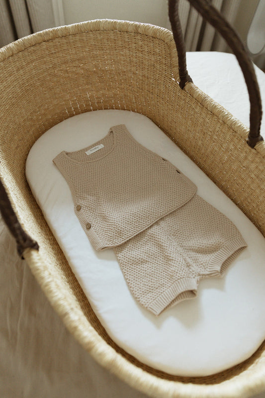 Baby Knitted Sleeveless Top & Shorts