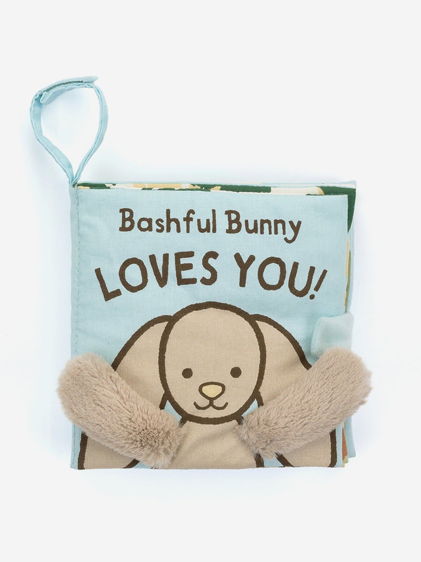 Jellycat Bashful Bunny Loves You Book in Blue