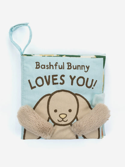 Jellycat Bashful Bunny Loves You Book in Blue