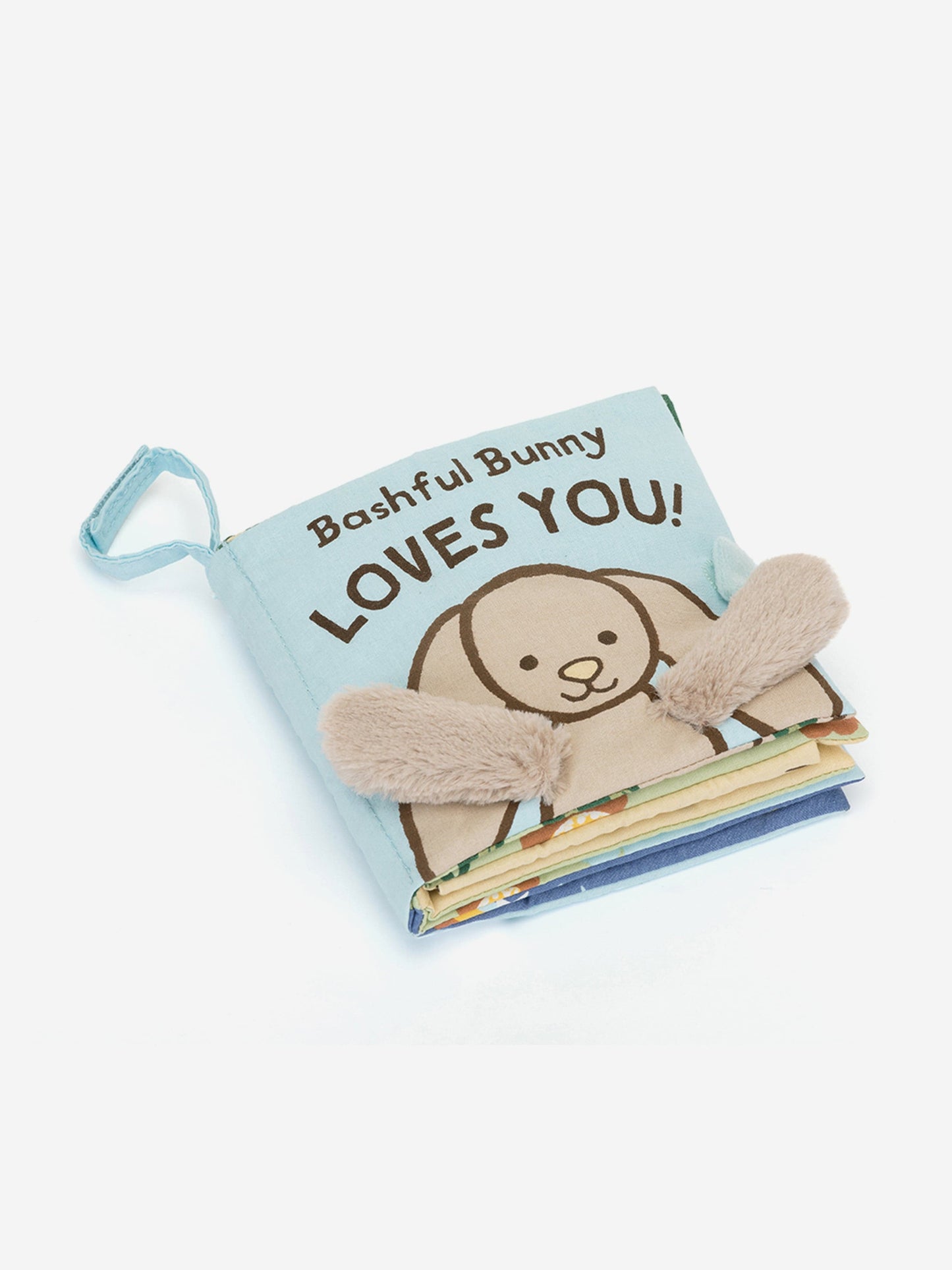 Jellycat Bashful Bunny Loves You Book in Blue