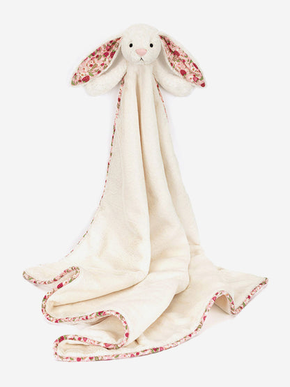 Blossom Cream Bunny 'Berry' Blankie in Ivory (70cm)