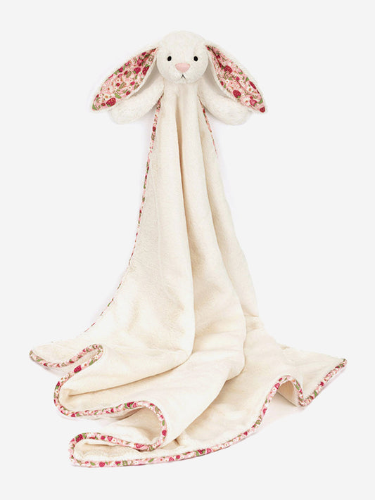 Blossom Cream Bunny 'Berry' Blankie in Ivory (70cm)