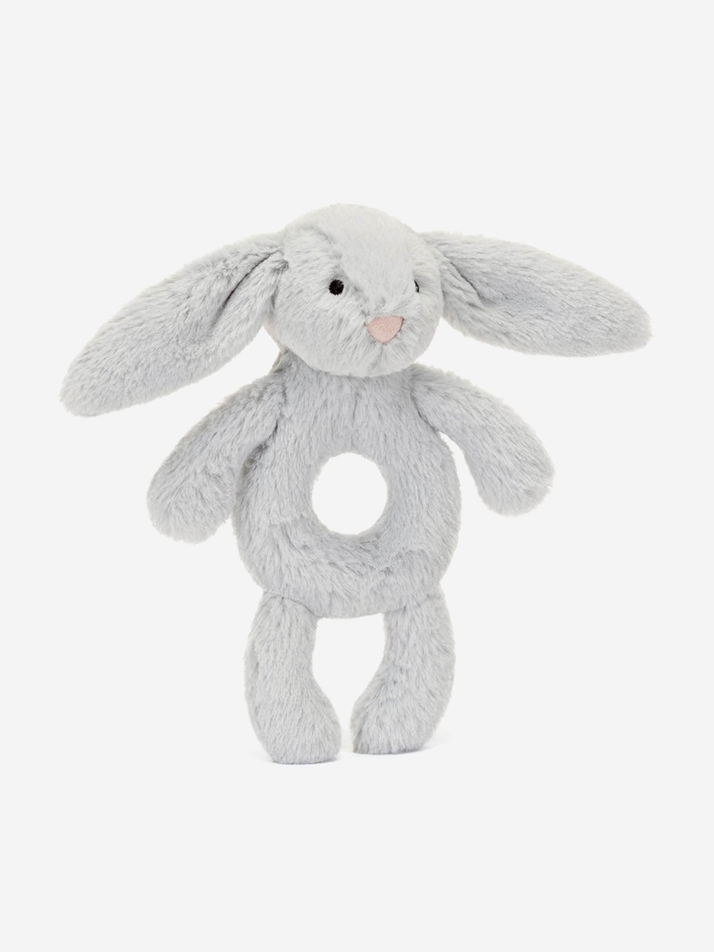 Bashful Silver Bunny Ring Rattle in Silver (18cm)
