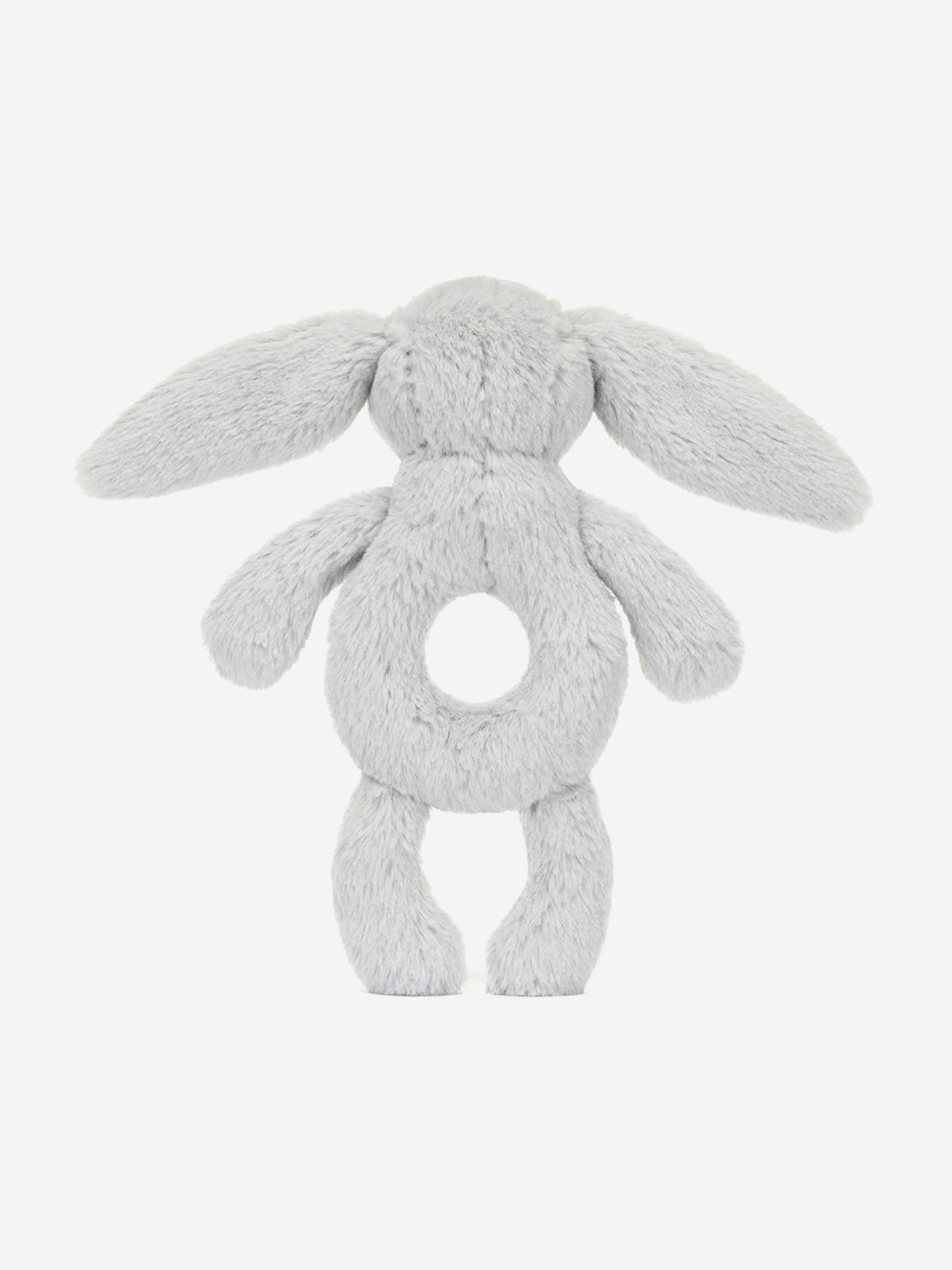 Bashful Silver Bunny Ring Rattle in Silver (18cm)