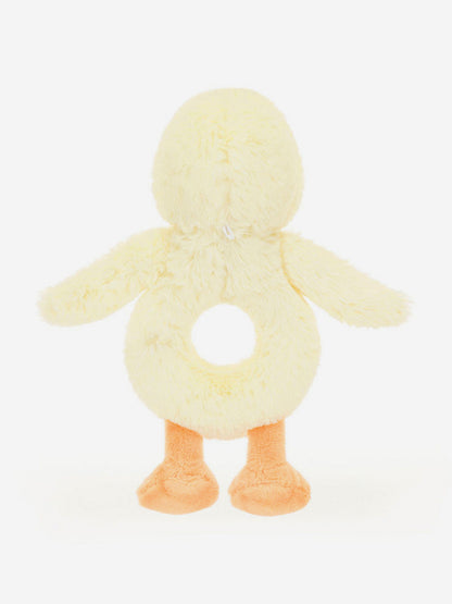 Bashful Duckling Ring Rattle in Yellow (18cm)