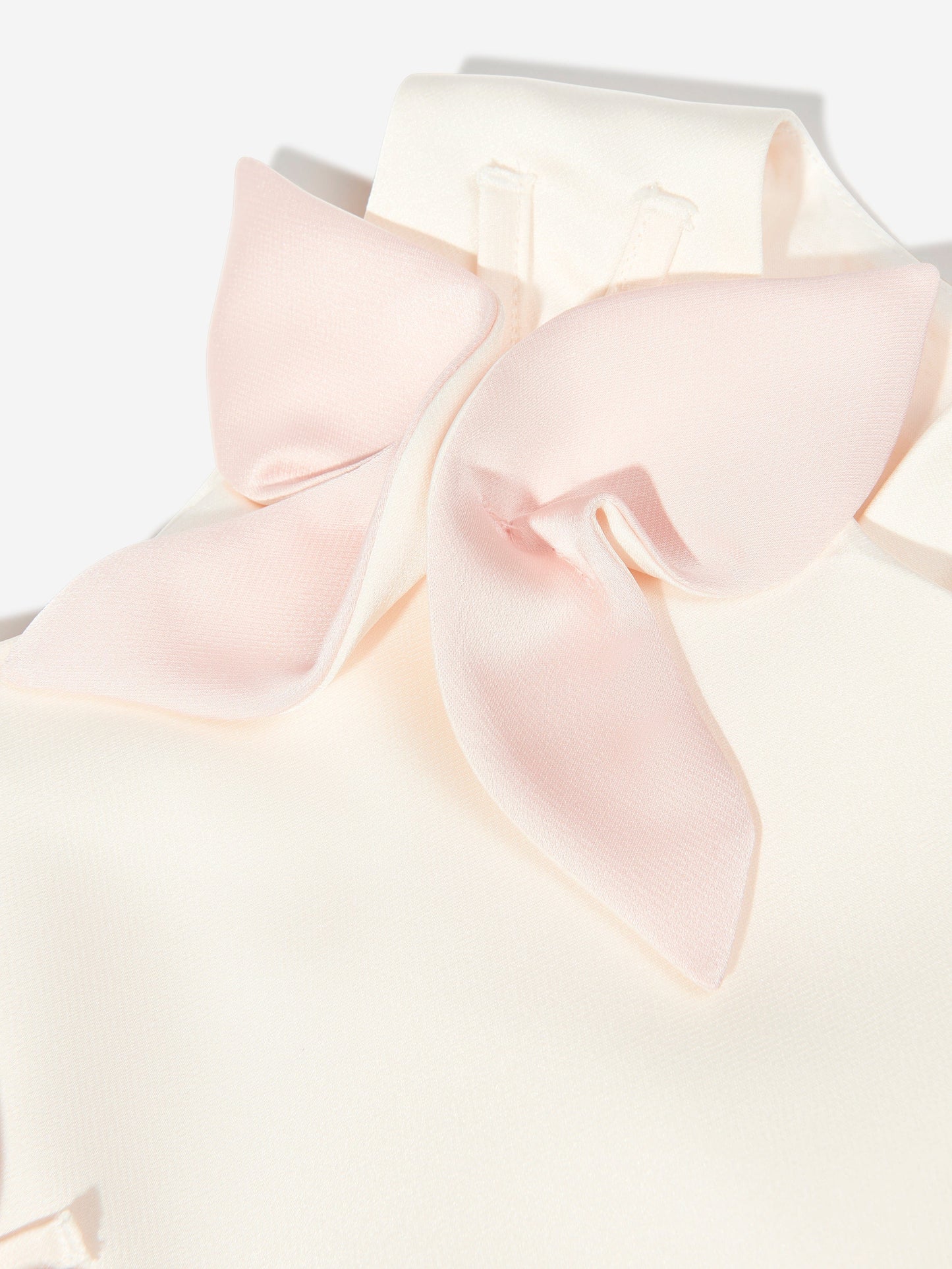 Jessie And James Girls Satin Butterfly Dress in Ivory