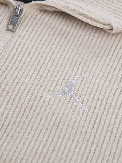 Jordan Girls Quarter Zip Sweatshirt in Beige