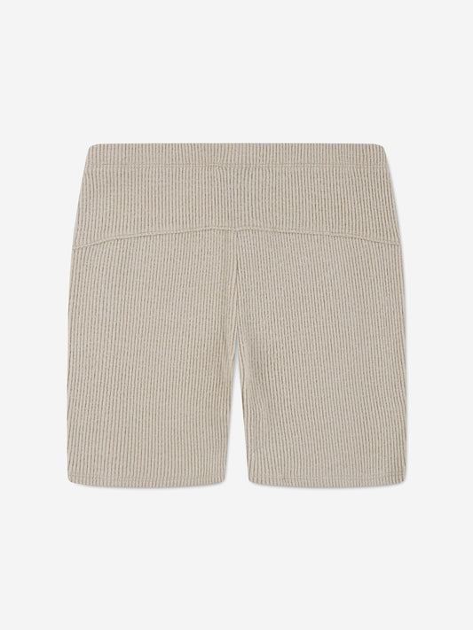 Jordan Girls Ribbed Bike Shorts in Beige