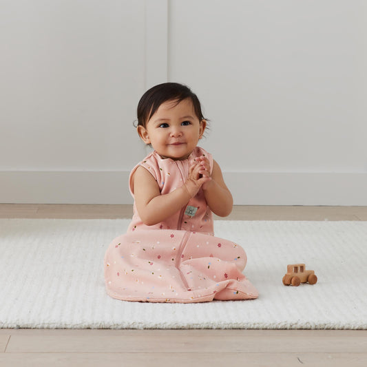 ergoPouch - Organic All Year Jersey Sleeping Bag - Daisy 1.0 TOG