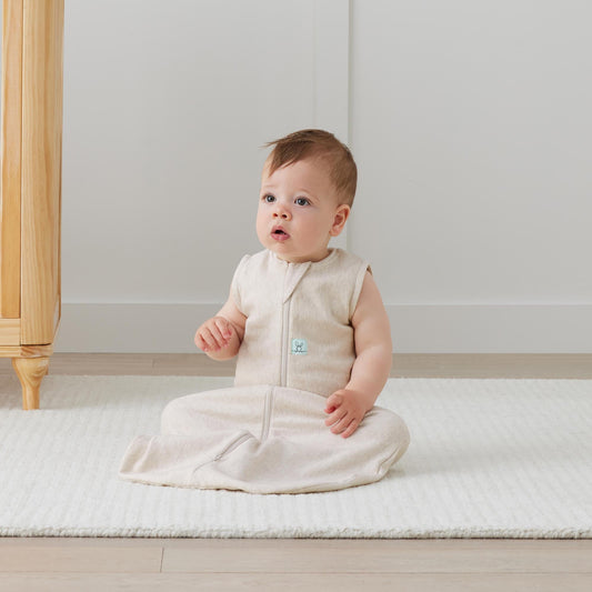 ergoPouch - Organic All Year Jersey Sleeping Bag - Oatmeal 1.0 TOG