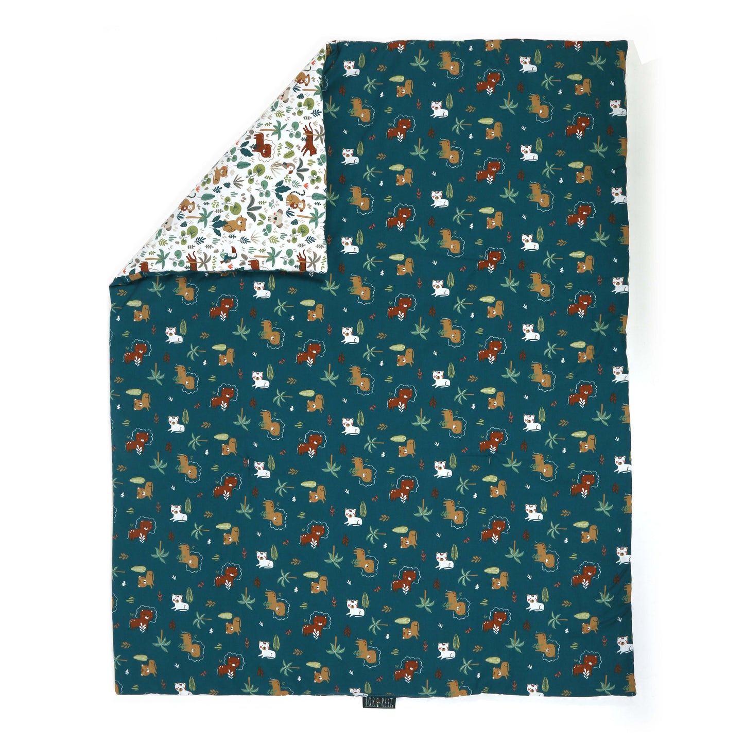 Jungle Organic Cotton Toddler 3 Piece All-in-One 4.0 Tog Quilt Bedding Set with Bumper