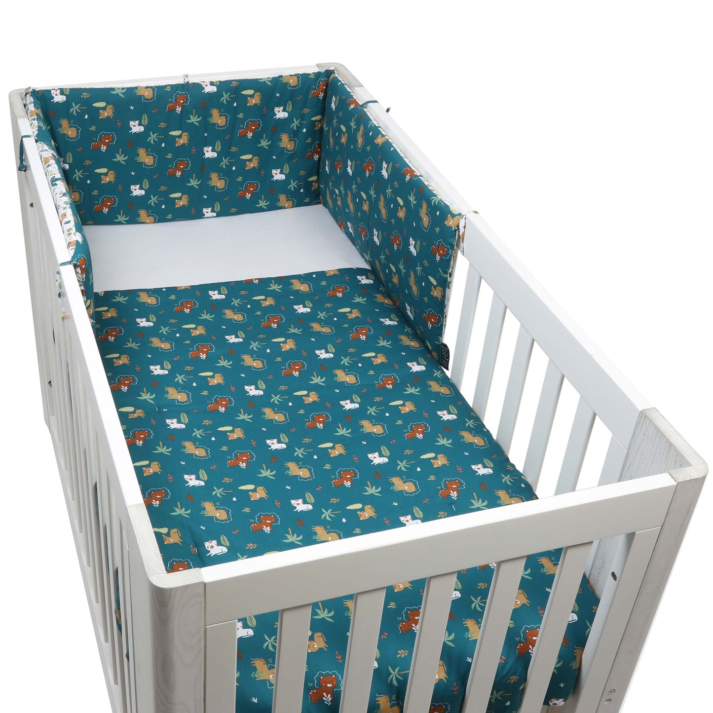 Jungle Organic Cotton Toddler 3 Piece All-in-One 4.0 Tog Quilt Bedding Set with Bumper