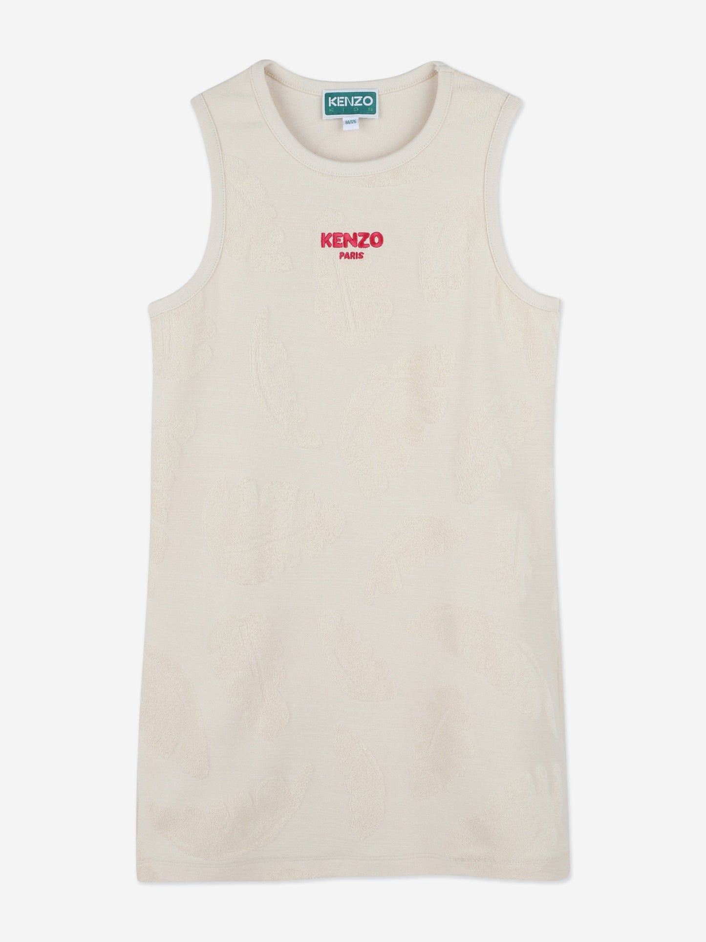 KENZO Girls Logo Tank Dress in Beige