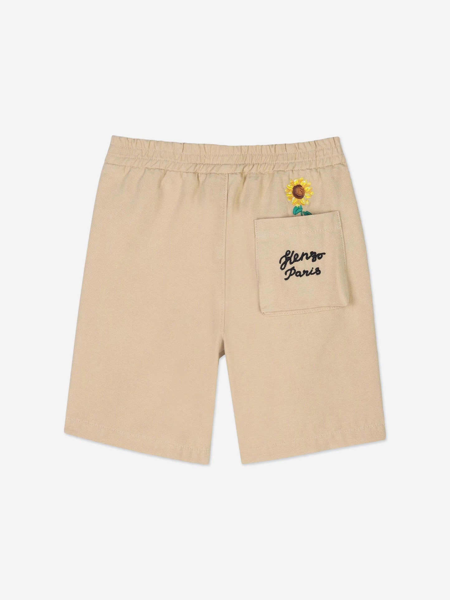 KENZO Boys Sunflower Bermuda Shorts in Beige