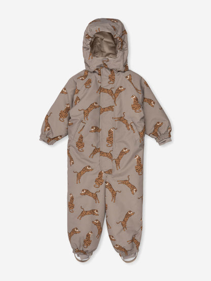Konges Sløjd Boys Nohr Tiger Snowsuit in Brown