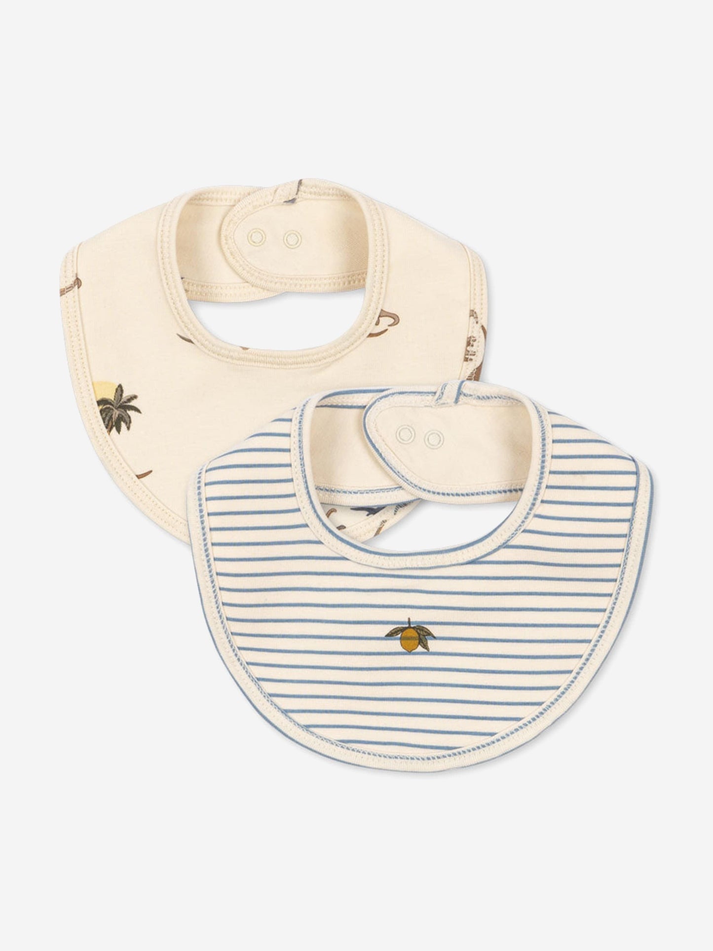 Konges Sløjd Baby Boys Basic 2 Pack Bib Set in Ivory