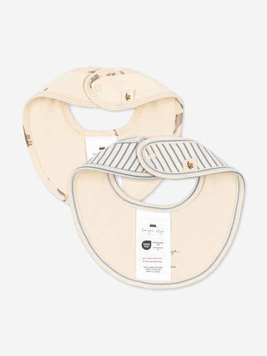 Konges Sløjd Baby Boys Basic 2 Pack Bib Set in Ivory