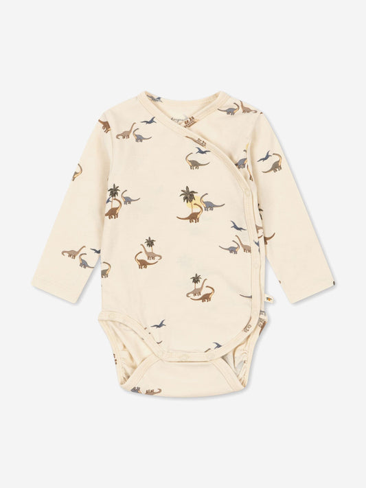 Konges Sløjd Baby Boys Dinosaur Bodysuit in Ivory