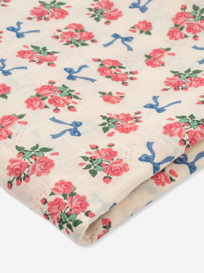 Konges Sløjd Baby Girls Bella Rosita Muslin Swadlle in Ivory (115cm)