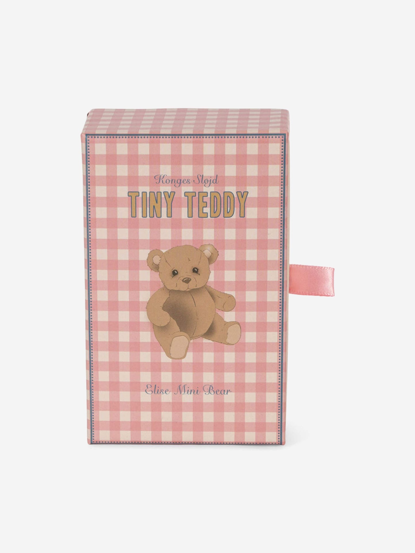 Konges Sløjd Miniature Teddy With Bed Set in Beige (11cm)