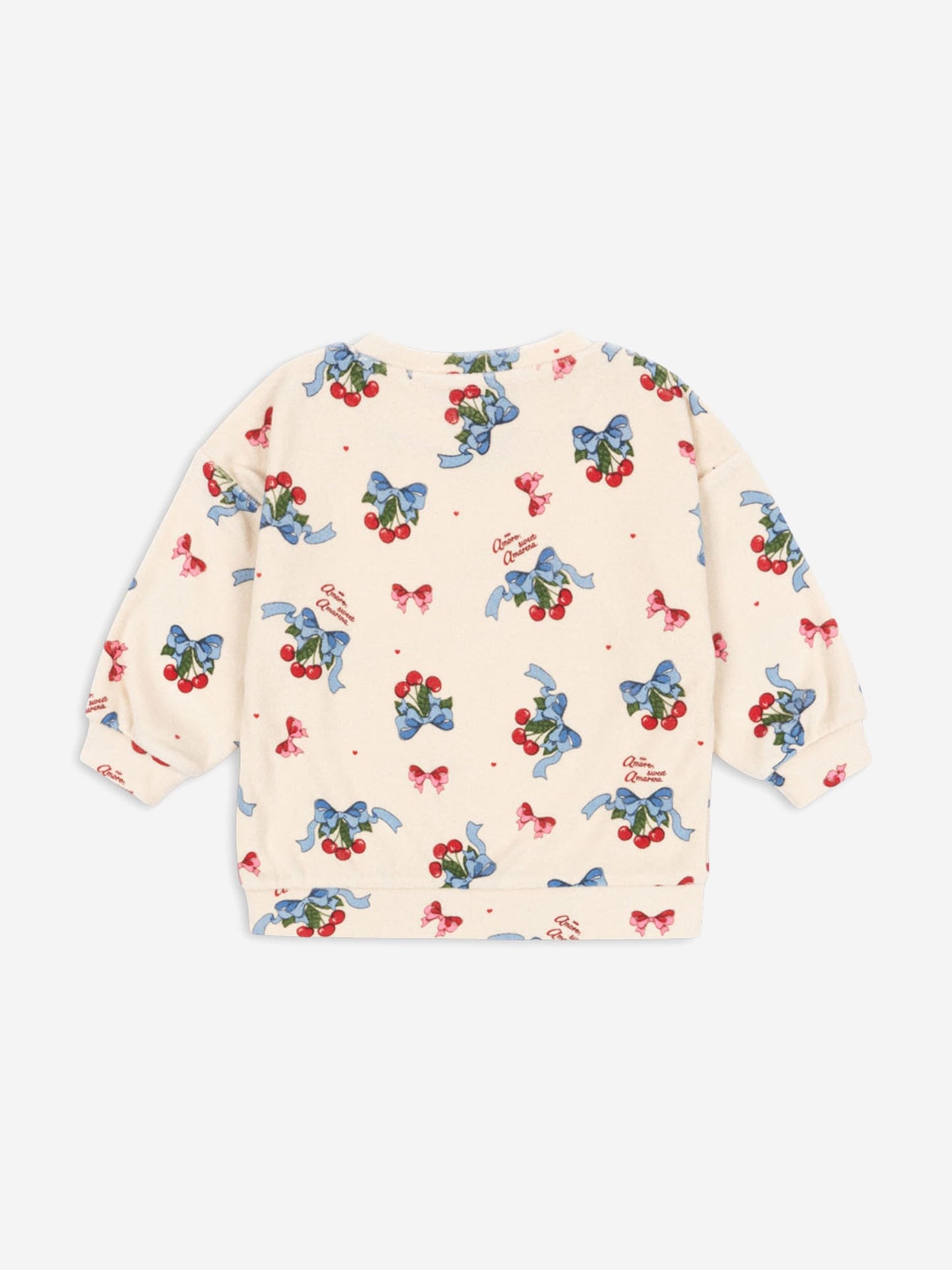 Konges Sløjd Girls Cherry Itty Sweatshirt in Ivory