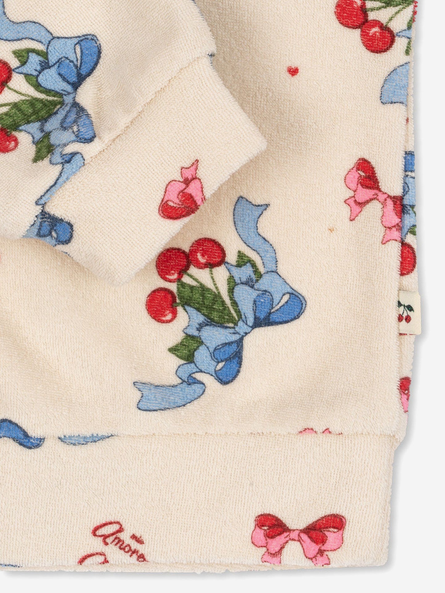 Konges Sløjd Girls Cherry Itty Sweatshirt in Ivory
