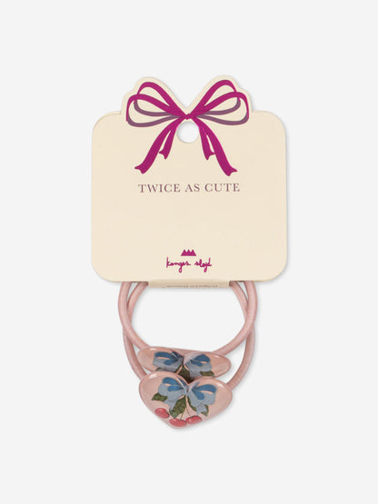 Konges Sløjd Girls 2 Pack Vilma Hair Elastics in Pink