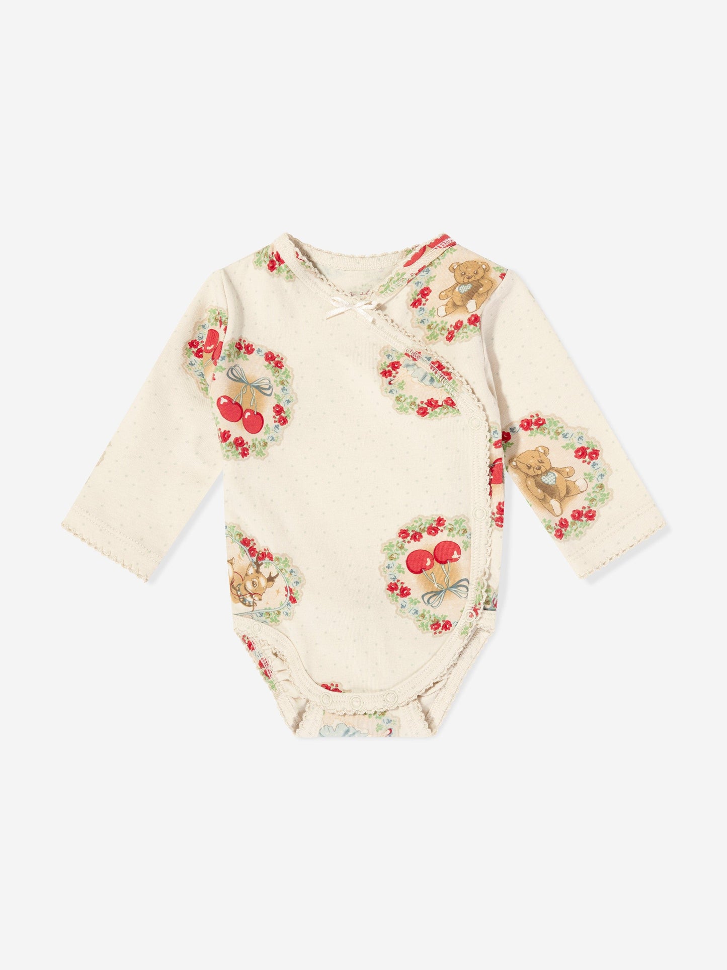 Konges Sløjd Baby Girls Deer Diary Bodysuit Set in Ivory