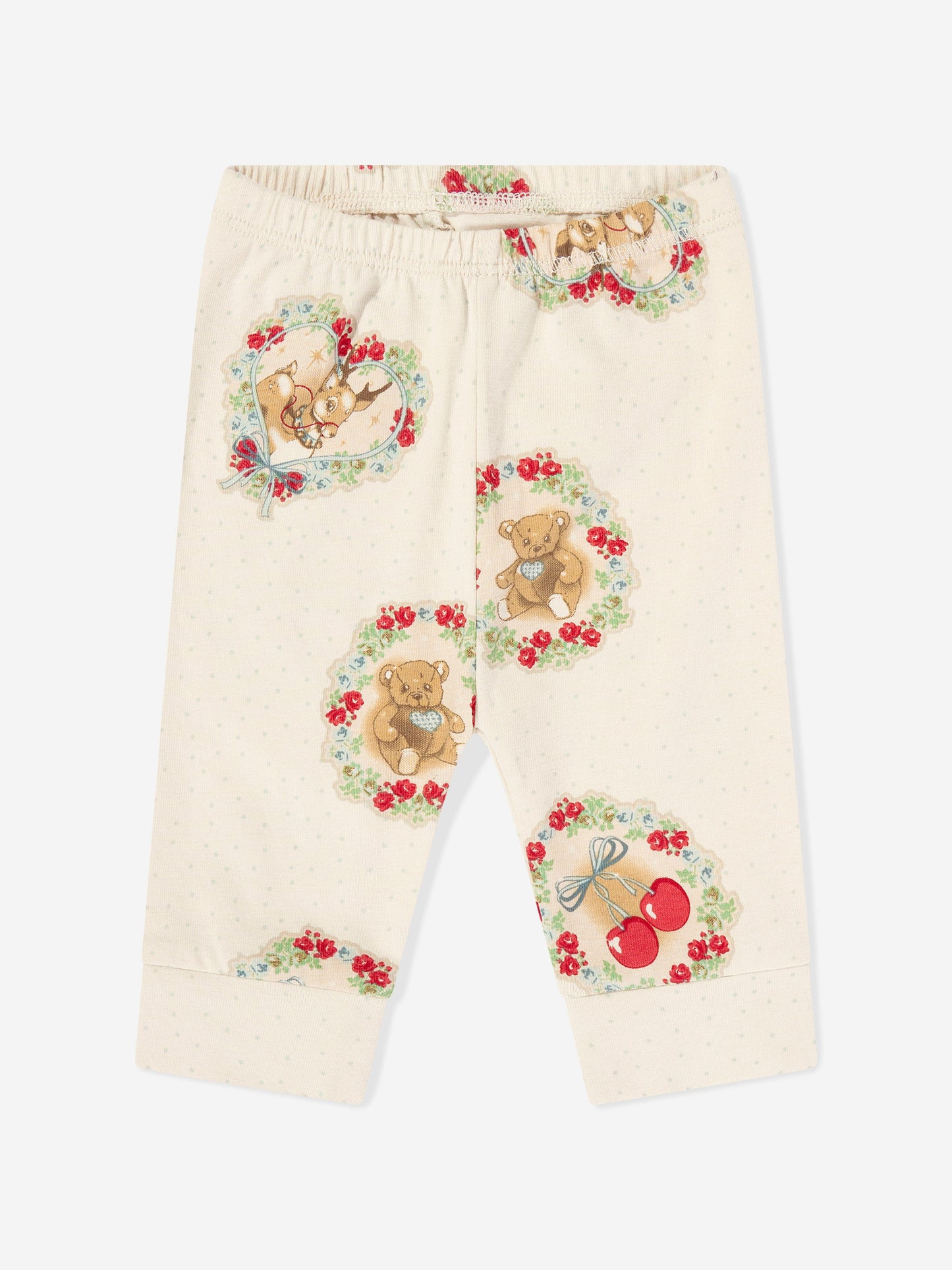 Konges Sløjd Baby Girls Deer Diary Bodysuit Set in Ivory