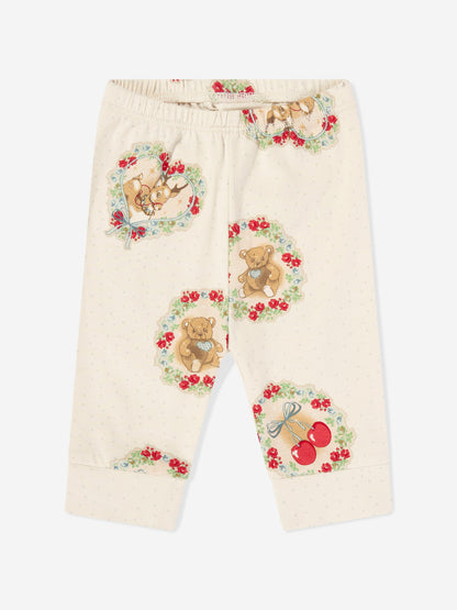 Konges Sløjd Baby Girls Deer Diary Bodysuit Set in Ivory