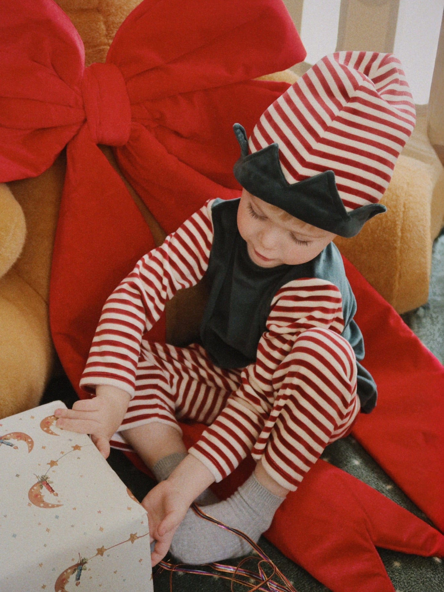 Konges Sløjd Kids Christmas Elf Costume in Green