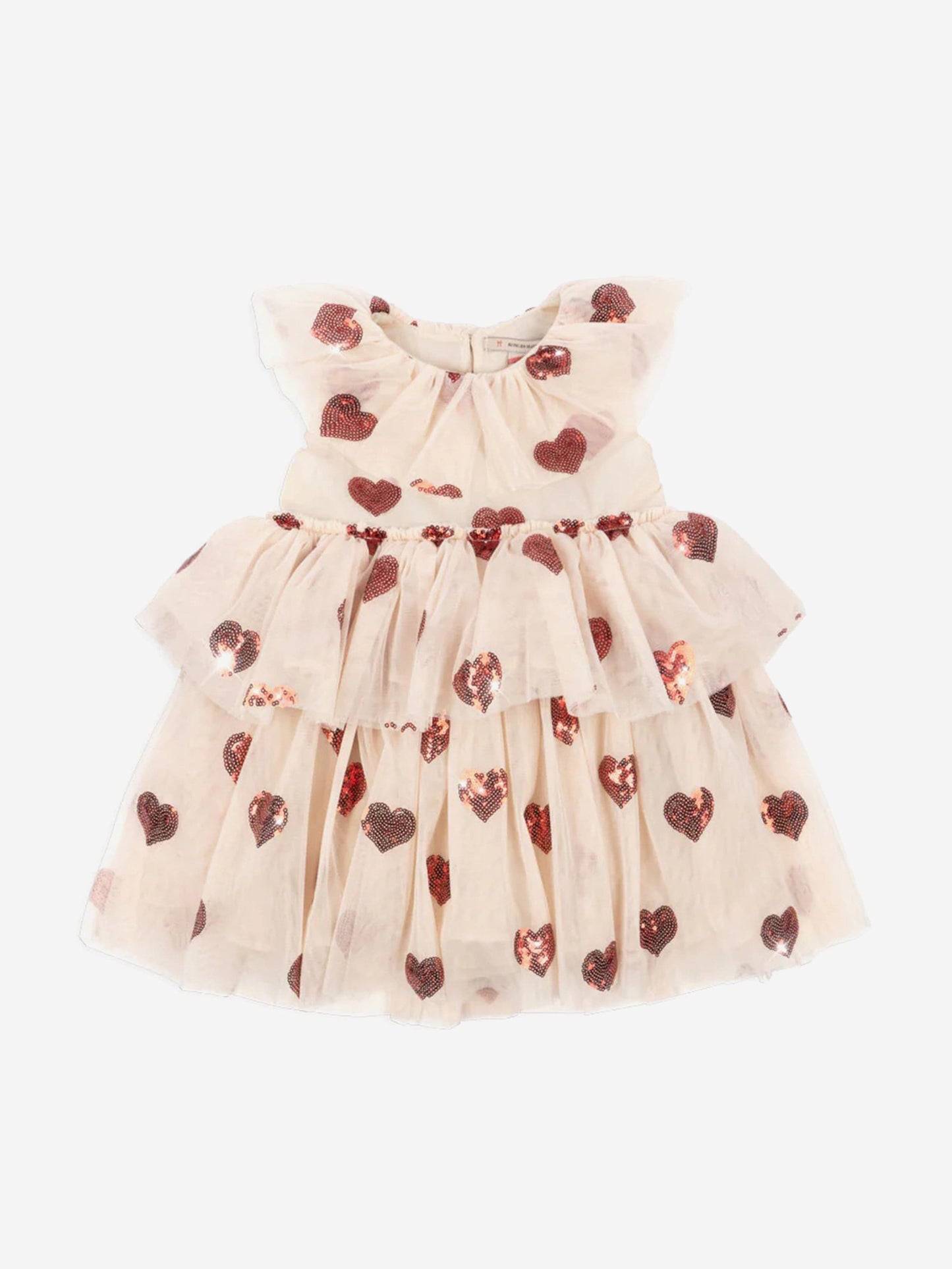 Konges Sløjd Girls Yvonne Tulle Hearts Fairy Dress in Ivory
