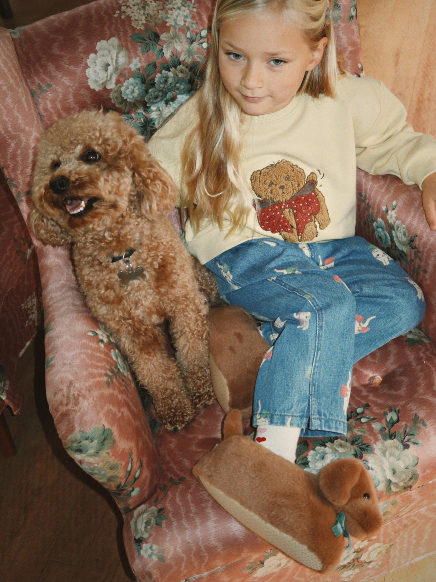 Konges Sløjd Kids Sausage Dog Footies in Brown