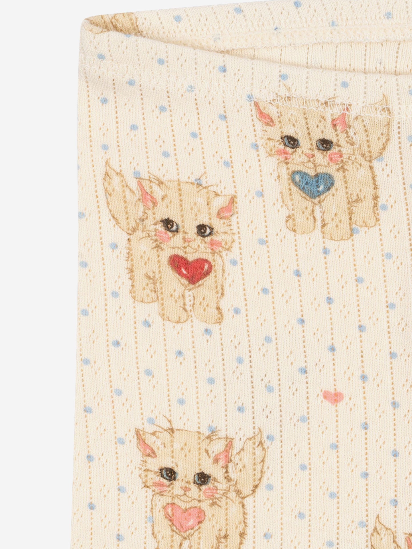 Konges Sløjd Baby Girls Minnie Miao Amore Leggings in Ivory