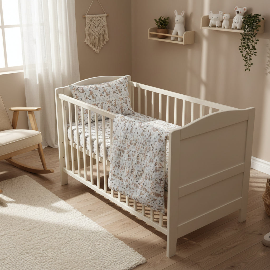 Koalaroo Organic Cotton Toddler 3 Piece All-in-One 4.0 Tog Quilt Bedding Set with Bumper
