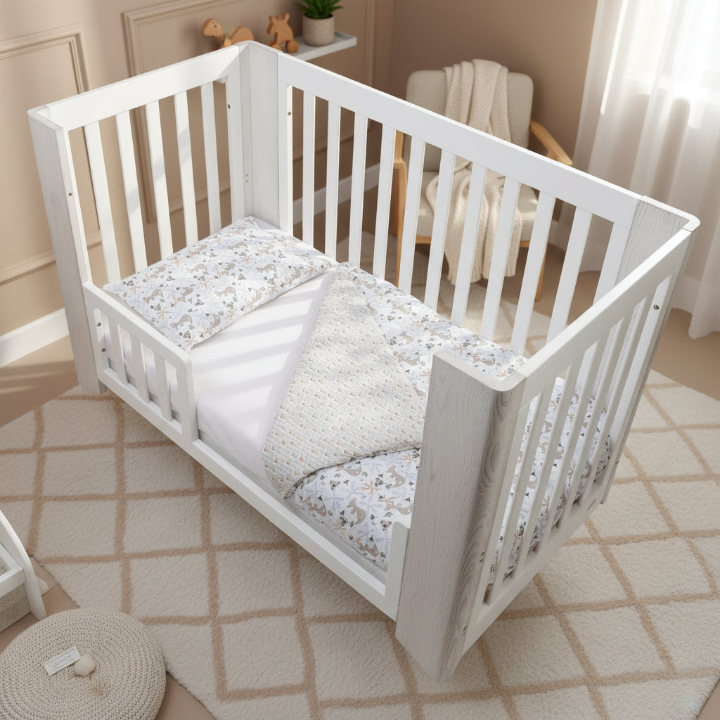 Koalaroo Organic Cotton Toddler 3 Piece All-in-One 4.0 Tog Quilt Bedding Set with Bumper